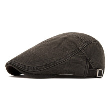 Men Women Cotton Newsboy Gatsby Flat Hat Duckbill Golf Driver Adjustable Peaked Cap
