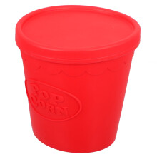 Red Silicone Popcorn Container Perfect for Parties and Storage