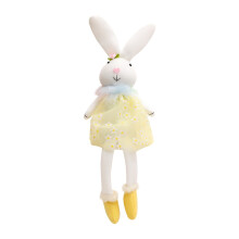 Easter Bunny Plush Decor Rabbit with Flower Basket 17.3 inch
