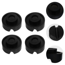 4 pezzi di cuscinetti in gomma resistenti per cric idraulico, adattatori per telaio e binario per sollevatore auto, colore nero