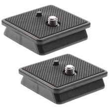 Conjunto de 2 Adaptadores de Montagem para Tripé Pretos para Câmera com Placa Antiderrapante e Resistente ao Desgaste