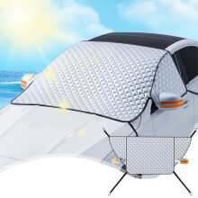 Car Windshield Sun Shade – UV/Heat Blocking, Reflective Aluminum Foil, Foldable, Easy Install, Front/Rear Compatible