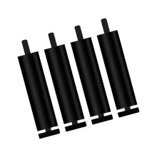 4Pcs Black Adjustable Sofa Feet, 20cm Modern Furniture Legs Compatible with Couches, Shelves, Desks, Nightstands