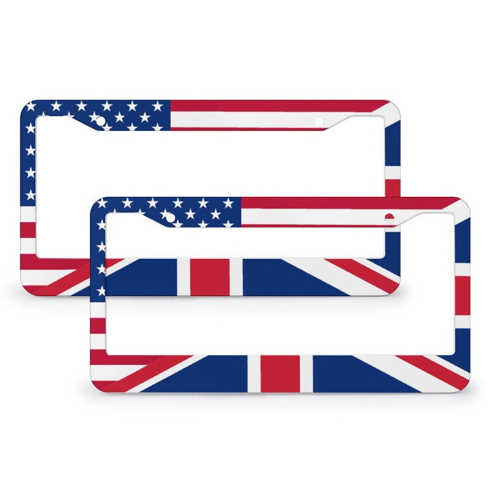 Usa Uk Flag License Plate Frames Aluminum 2-Pack 9128909398187
