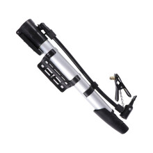 Pompă de podea pentru bicicletă, pompă de podea din aliaj de aluminiu de volum mare, pentru anvelope de bicicletă de munte, cu valve simple de la