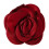 Rosenblomststofbroche - 5,5 cm, vinrød 1