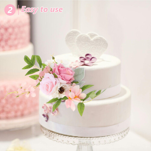 Romantic Cake Flowers Artificial Pink 1Pcs