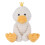 Pato de pelúcia de veludo cotelê branco para crianças, 23 cm (9,1 polegadas) 1
