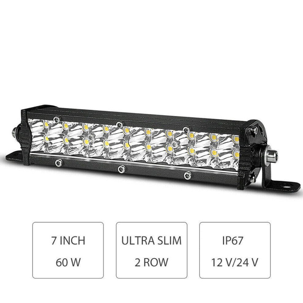 Slim Bar Led Spots & Flood Combo, Offroad Led Bar For Vehicles, 4X4 Trucks, Jeeps, Suv, And All-Terrain Vehicles, Off-Road Ing Light 9132278084992