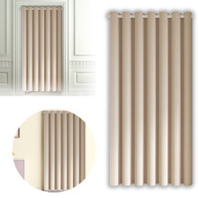 Modern Fabric Door Curtain - Thermal Insulated Privacy Panel for Bedroom and Living Room Soft Textured Cloth Material Easy Installation Design