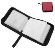 CD Case Oxford Cloth Dark Red Space Saving 1Pack 6.3X6.1X2.0In