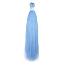3 Packs Vibrant Color Pre-Stretched Braiding Hair, 26-Inch Synthetic Hair Extensions, Textured for Crochet Box Braids, Light Blue