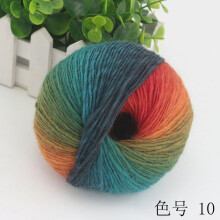 1 Pack Rainbow Soft Yarn 100% Wool Gradient Multi Color Yarn for Crocheting Knit Total Length 180m1(196yds1,50g1),J