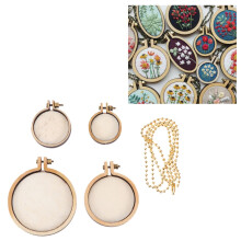 Mini Embroidery Hoops Needlework Frames, Assorted Colors, 5 Pieces for Cross and Craft Projects