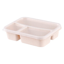 Boîte à lunch compatible micro-ondes avec 3 compartiments pour la préparation des repas - Idéale pour le travail et le contrôle du régime