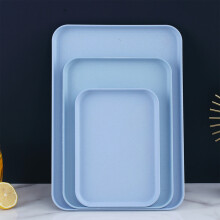 Ensemble de plateaux de service rectangulaires polyvalents – Plateaux en plastique élégants, durables et faciles à nettoyer pour le thé, les
