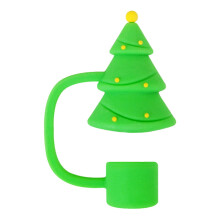 Christmas Straw Cover Cap for Stanley Cup, Reusable Portable Protector Plug & Decor, Compatible with Stanley Cup
