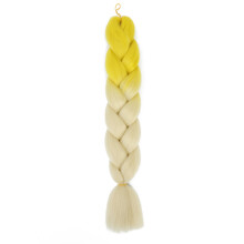 3-Pack 100g Each 24-Inch Premium Heat-Resistant Synthetic Braiding Hair, Ideal for Twist & Crochet Braids, Women's Hair Extensions ,Yellow to Beige