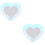 Wall Mirror Set Rustic Heart Shape 2 pcs 1