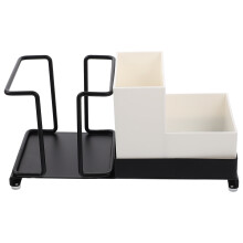 Coffee Station Organizer Set for Countertops, Carbon Steel Coffee Pod Holder and Storage for Home Kitchen