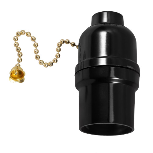 Stable Plastic Lamp Base with Pull Chain Suitable for Ceiling Light