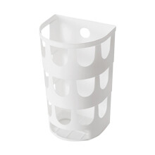 Panier de rangement mural sans perçage, panier creux (blanc)