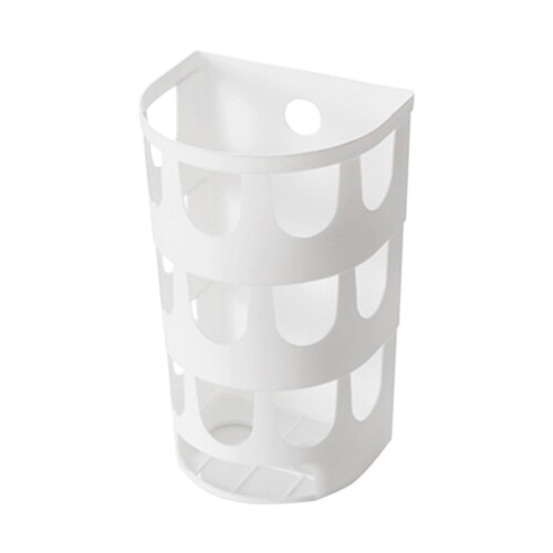 Panier de rangement mural sans perçage, panier creux (blanc)