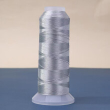 DIY Handcrafted Ice Silk Fringe Thread Specifications: 150D/2-ply, 0.2mm Diameter, 1900m/Roll, Light Grey