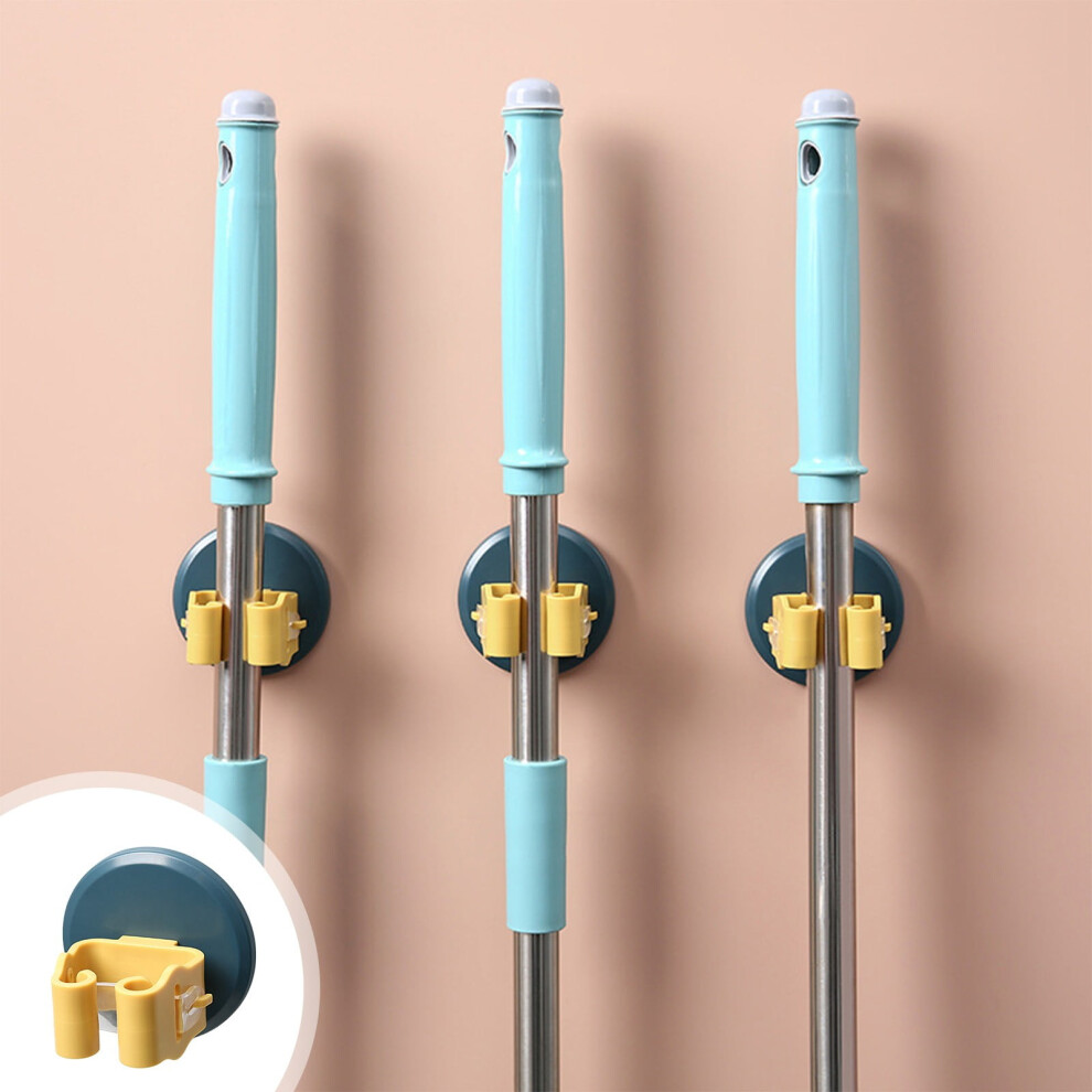 Wall-Mounted Broom & Mop Rack Â No-Drill, High-Load Storage Organizer For Bathroom, Compatible With Cleaning Tools 9405492457553