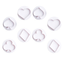 FRCOLOR 8 Pcs DIY Cake Decorating Poker Card Biscuit Mold