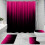 4 Piece Striped Gradient Waterproof Polyester Bathroom Set, Gradient Gothic Abstract Bathroom Decor Set Accessories 2