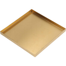 Bandeja decorativa de acero inoxidable dorado, bandeja cuadrada de 20 cm (8 pulgadas) – Compatible con mesas de centro, tocadores y decoración de