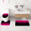4 Piece Striped Gradient Waterproof Polyester Bathroom Set, Gradient Gothic Abstract Bathroom Decor Set Accessories 4