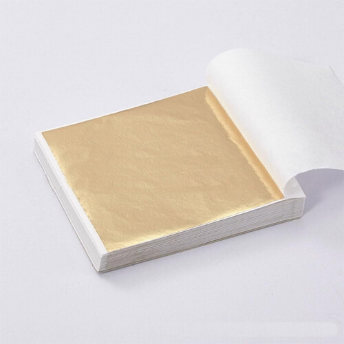 Gold Leaf Foil Sheets 24K Pure 100 PCS 1