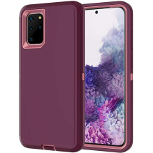 For compatible with Samsung Galaxy S20 FE 5G Case Rugged Shockproof Heavy Duty Stand Protective Cover (Purple/Pink)