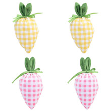 Sacs cadeaux à cordon en velours, motif carotte de Pâques, lot de 4