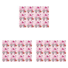 Valentine's Day Wrapping Paper – Love Heart Design, 3PCS DIY Gift Wrap for Wedding, Anniversary, Birthday, Mother's Day, Compatible with All