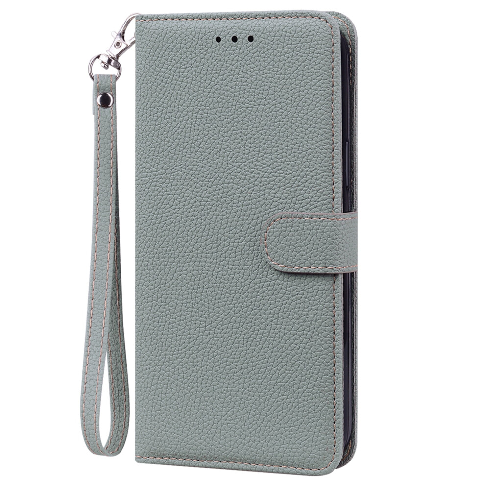 Tech Circle Wallet Case For Compatible With Iphone 11 Card Slots Holder Slim Pu Leather Folio Flip Case With Hand Strap, Gray 9426043954598