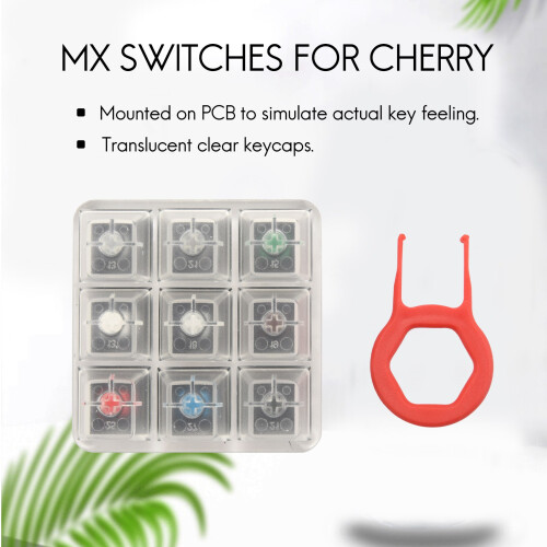 Acrylic Keyboard Tester 9 Clear Plastic Keycap Sampler for  MX Switches 2