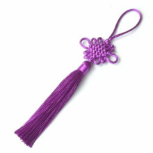 Handwork Chinese Knot Pendant Tassel Craft Gift Jewelry Making DIY Accessory-Purple