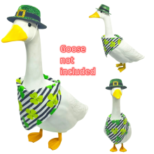 Easter Porch Goose Outfit – Funny Bunny-Themed Cloth, Scarf & Hat for 23" Cement Goose, Outdoor Yard Decor