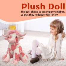 Pink Highland Cow Plush Toy 12 Inch