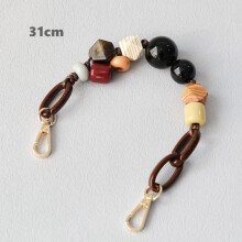 Bag Shoulder Strap Diagonal Cross Hanging Rope Bag Strap Phone Chain Acrylic Bead Chain Fashion Wooden Bead Bracelet Accessories