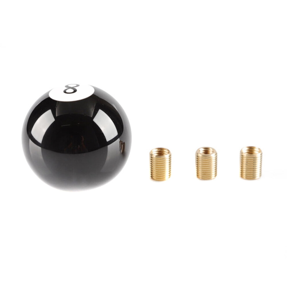Shift Knob 8 Ball Billiard Gear Shift Lever Shift Knob Round Manual With 3 Adapters Universal Black 9405492471399