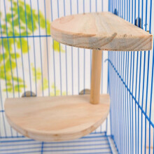 Semicircular Wooden Platform for Hamster and Gerbil Cage with Adjustable Levels