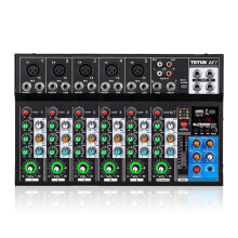 TEYUN AF7 Mixer Analoge Mixer Samengevoegde Digitale Geluidskaart 7 Kanalen Gepersonaliseerde Functie-Instellingen Analoge Mengconsole EU Stekker
