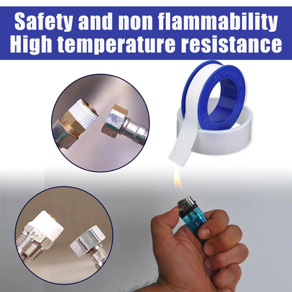 10Pcs Ptfe Thread Seal Tape Waterproof Pipe Leak Proof Sealant 10Mm X 10M 9351391110450