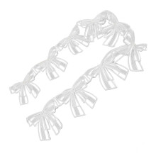 2 Rolls Embroidered Lace Trim Bow Soft Double Layer Mesh 9cm