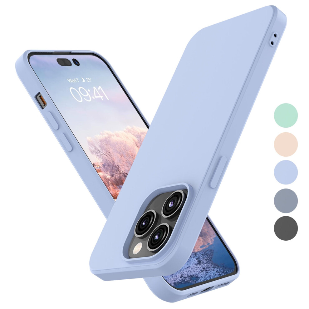 Liquid Silicone Anti Scratch Back Cover Case For Compatible With Apple Compatible With Iphone 14 Plus, Lavender Purple 9426043954444
