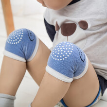 Baby Knee Pads for Crawling - Non-Slip Polyester Knee Protection Lead-Free Material Suitable for 0-3 Years Old - Blue